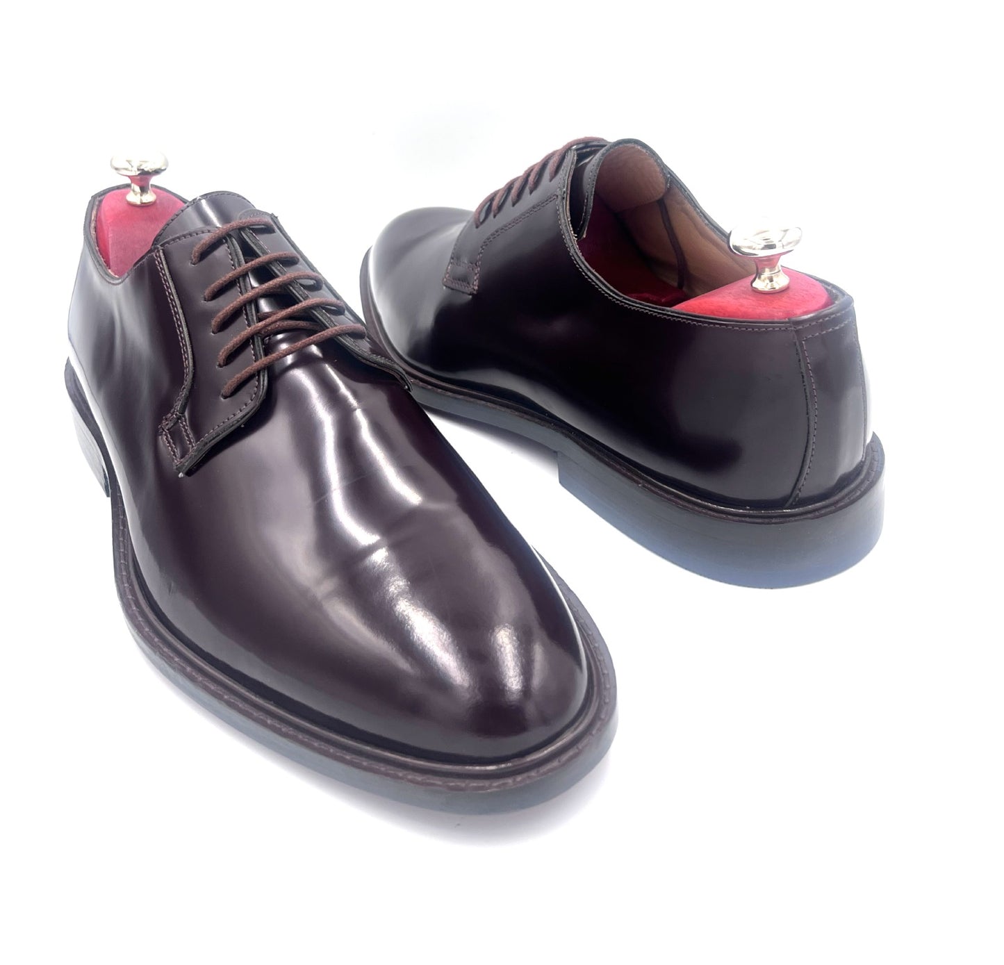 Oscar William Brown High Shine Derby – Leather Sole / Lining