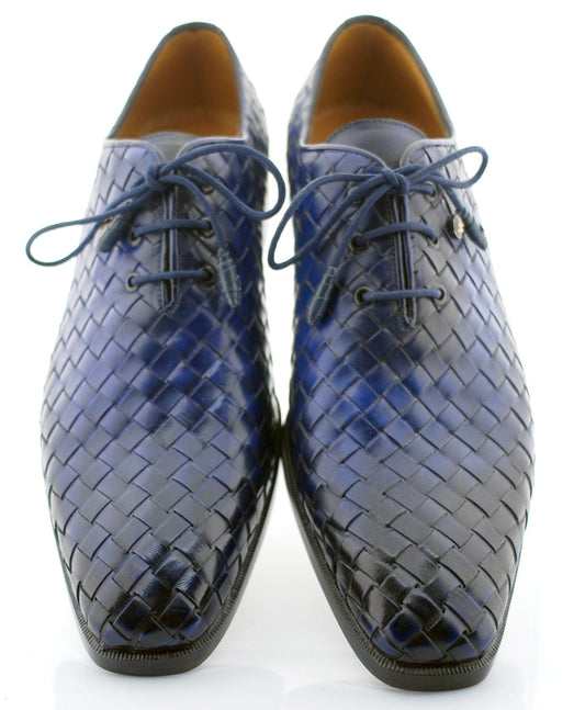 Oscar William “William” Handwoven Patina Oxfords – Leather Sole