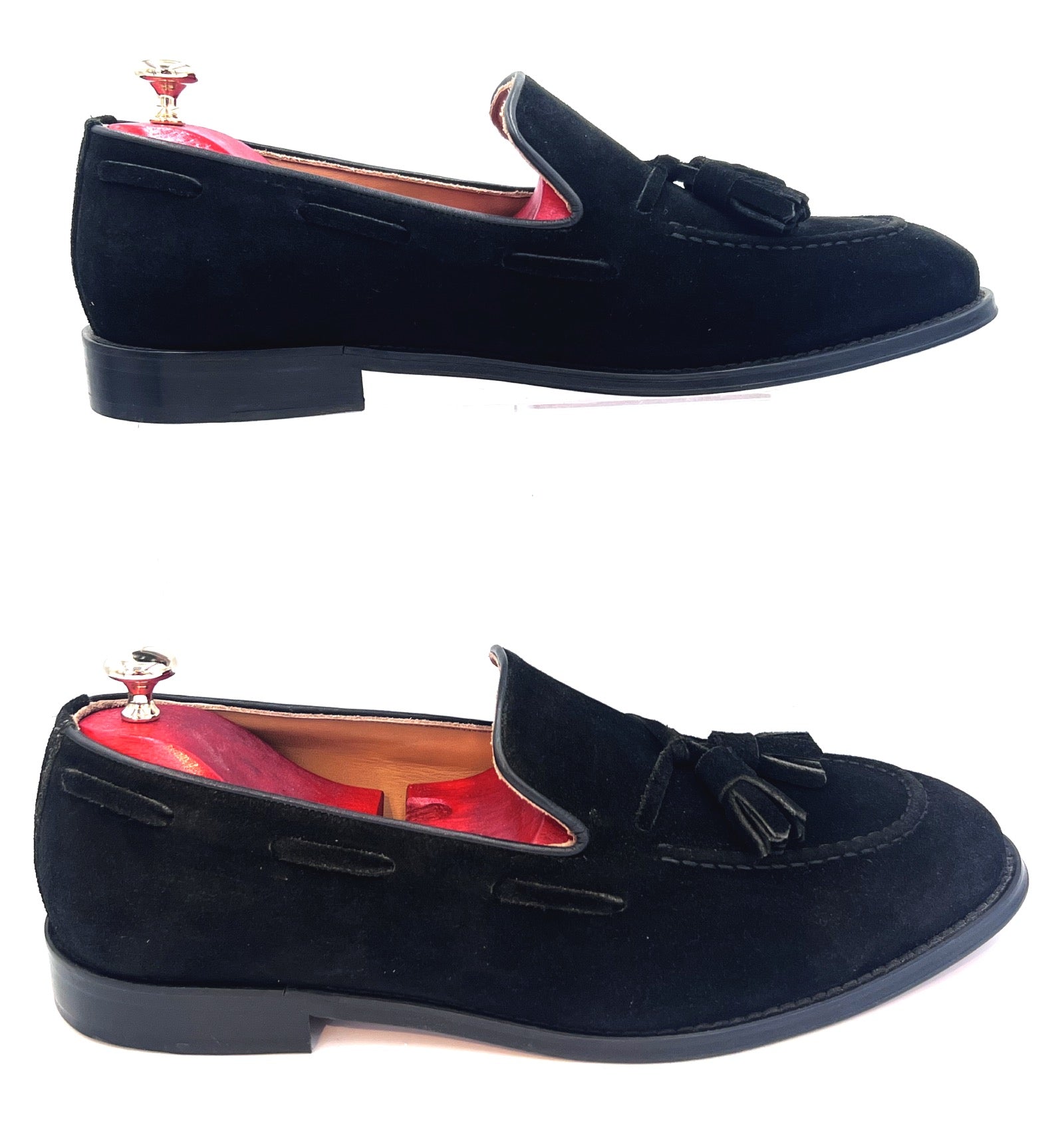 Oscar William Black Suede Tassel Loafers – Leather Sole