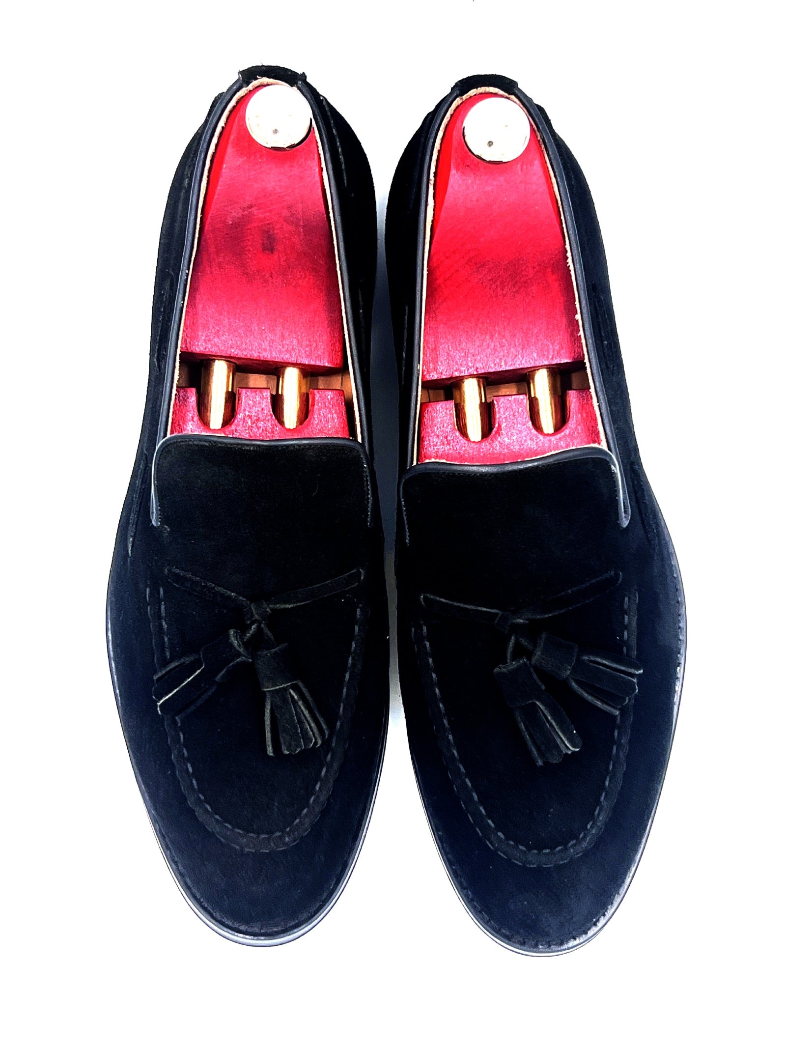Oscar William Black Suede Tassel Loafers – Leather Sole
