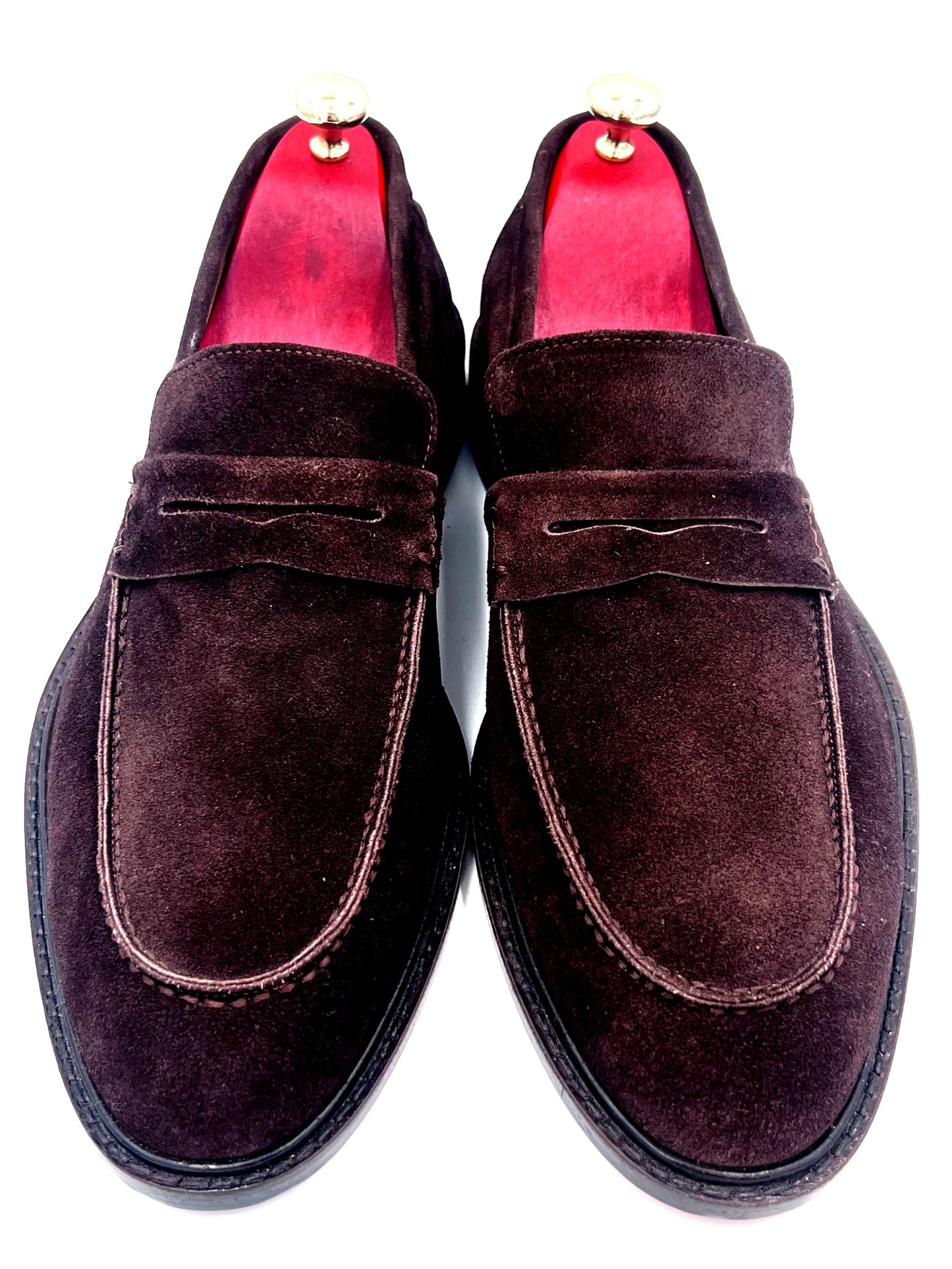 Oscar William Dark Brown Suede Penny Loafers – Understated Elegance, Effortless Comfort