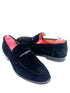 Oscar William Black Suede Penny Loafers