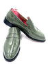 Oscar William Green Patent Leather Penny Loafers