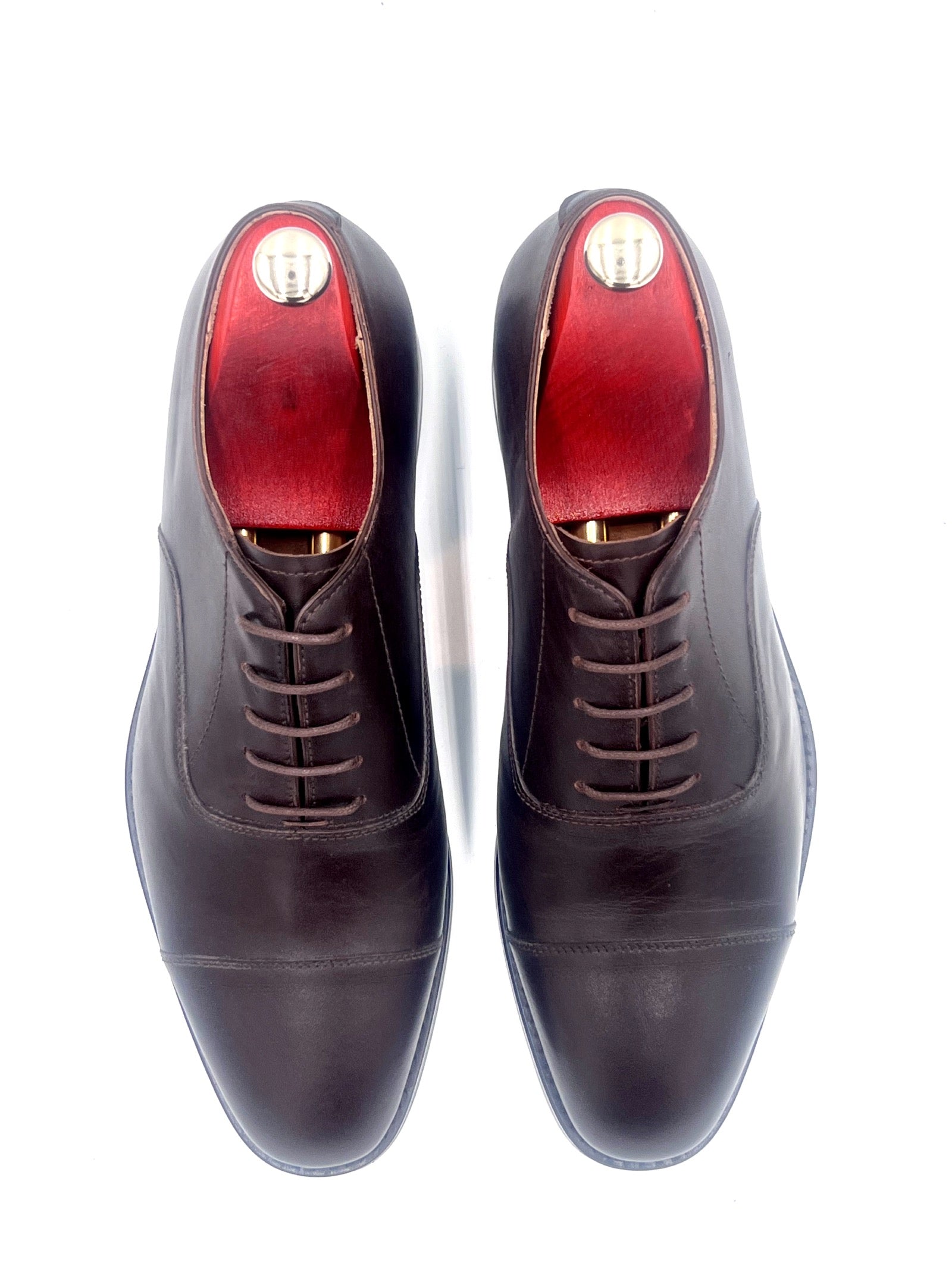 Oscar William Dark Brown Oxfords – Rubber Studded Sole