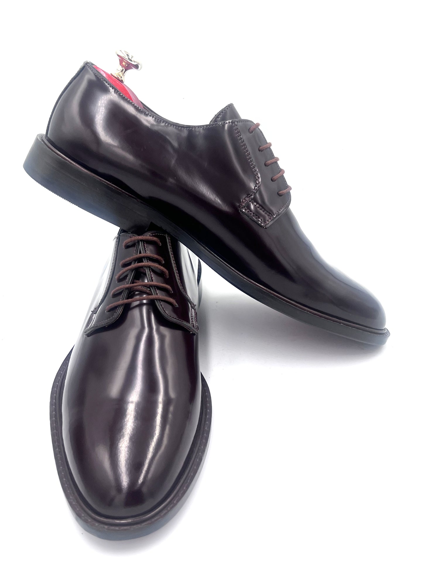 Oscar William Brown High Shine Derby – Leather Sole / Lining