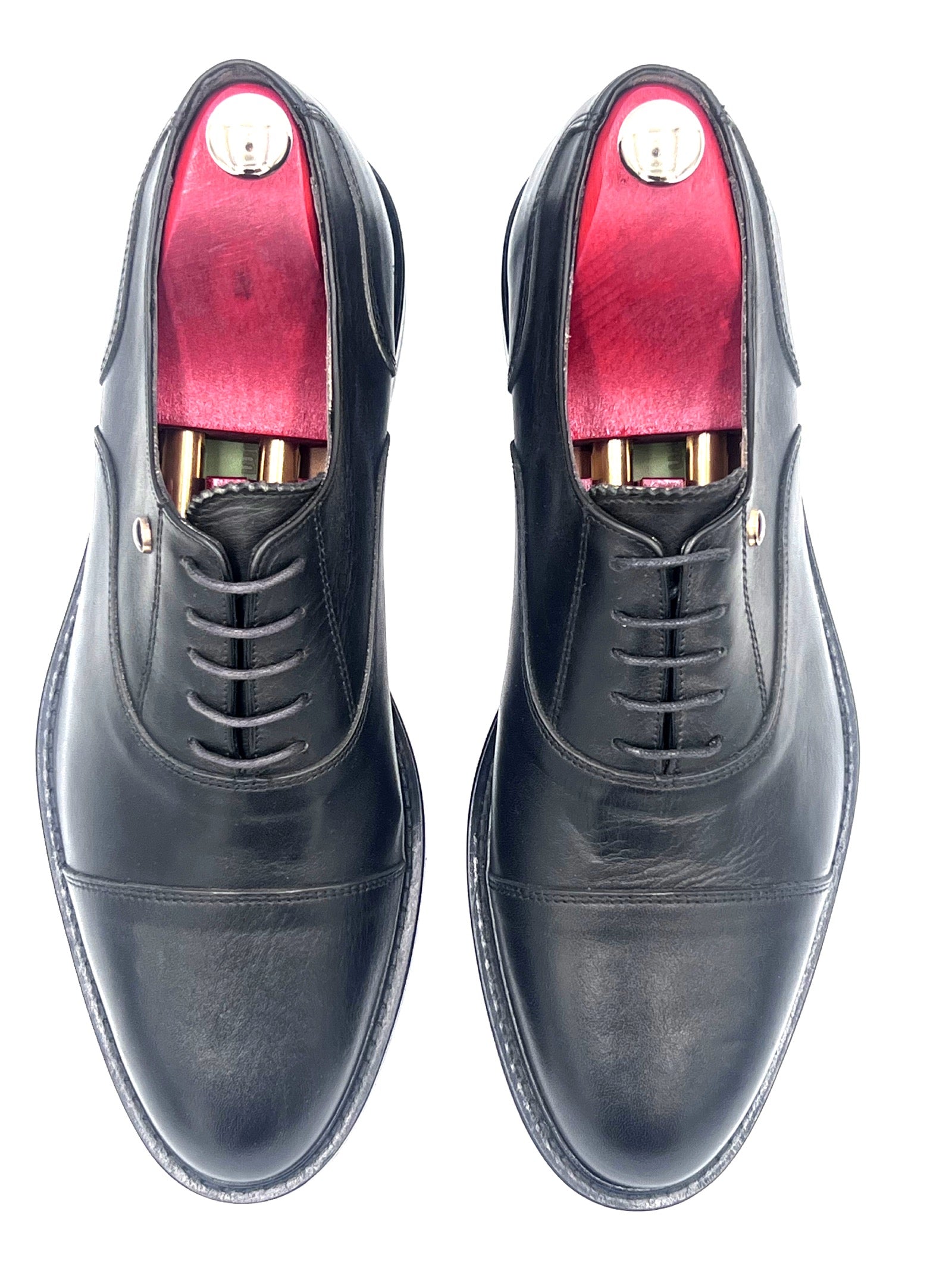 Oscar William Black Aniline Leather Oxfords
