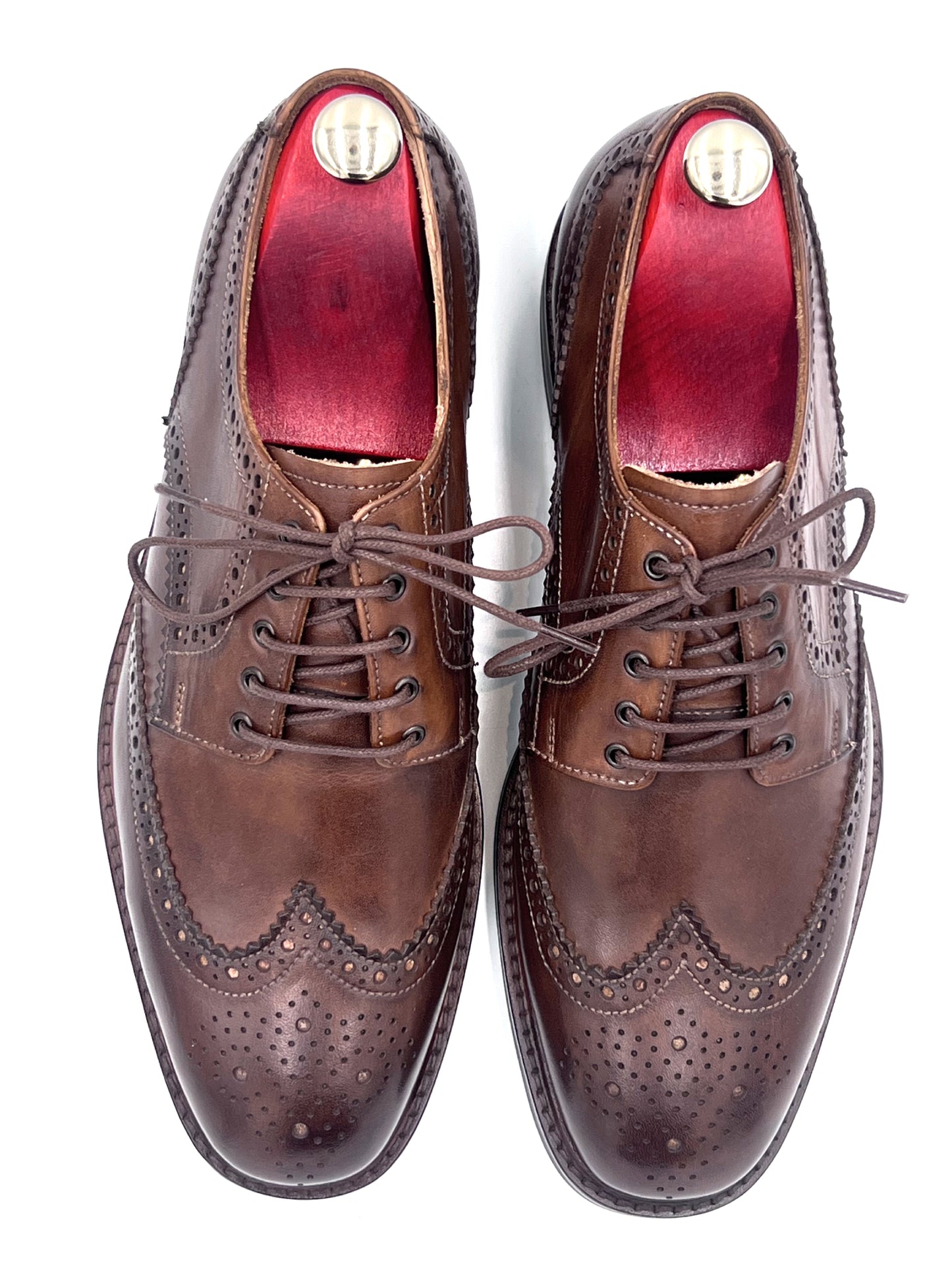 Oscar William Handmade Chocolate Brogue – Studded Sole / Leather Lining