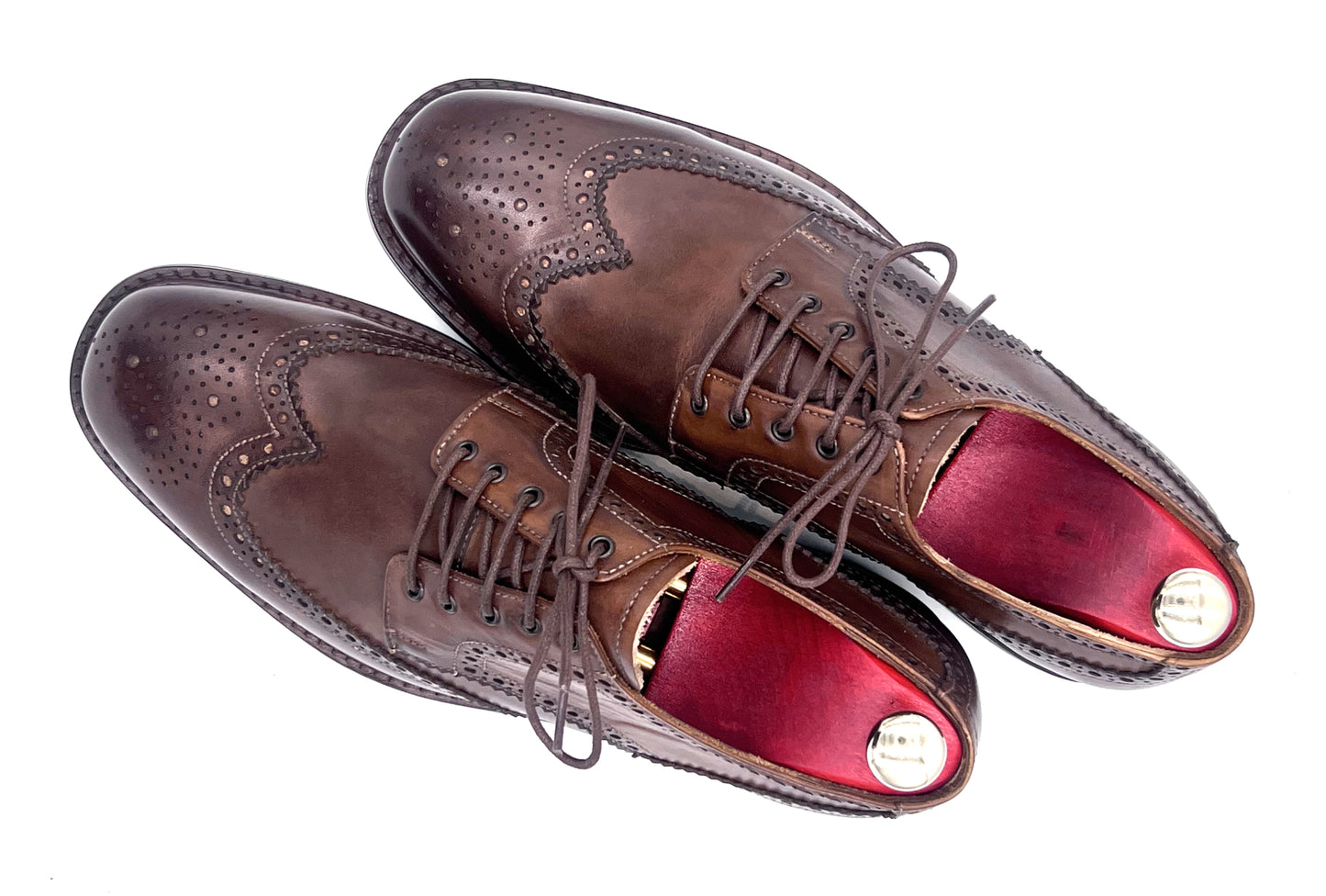 Oscar William Handmade Chocolate Brogue – Studded Sole / Leather Lining