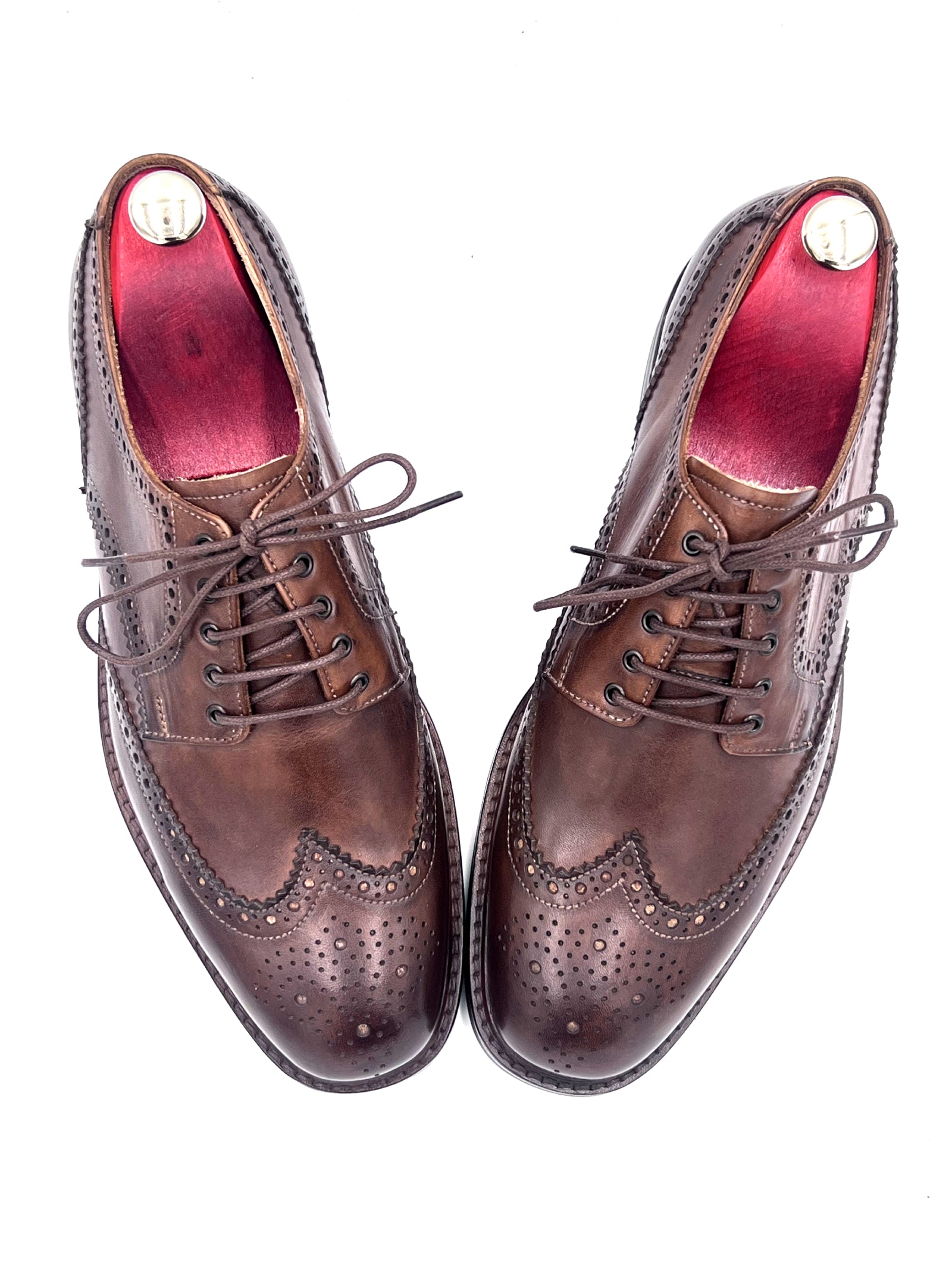 Oscar William Handmade Chocolate Brogue – Studded Sole