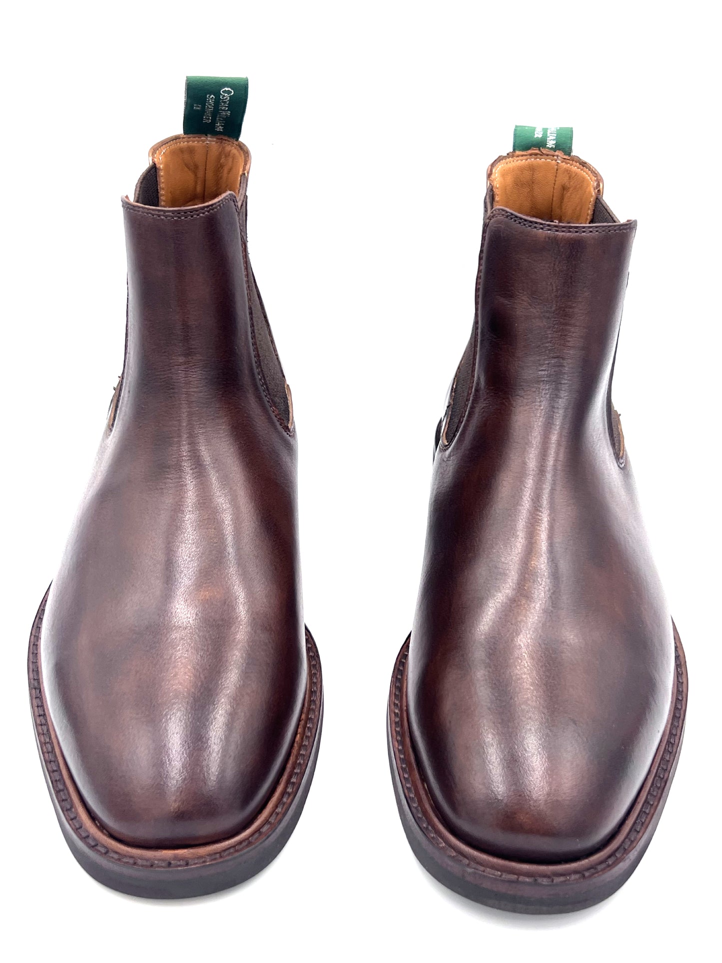 Handmade Classic Chelsea Boots – Chocolate Leather With Rubber Studded Sole