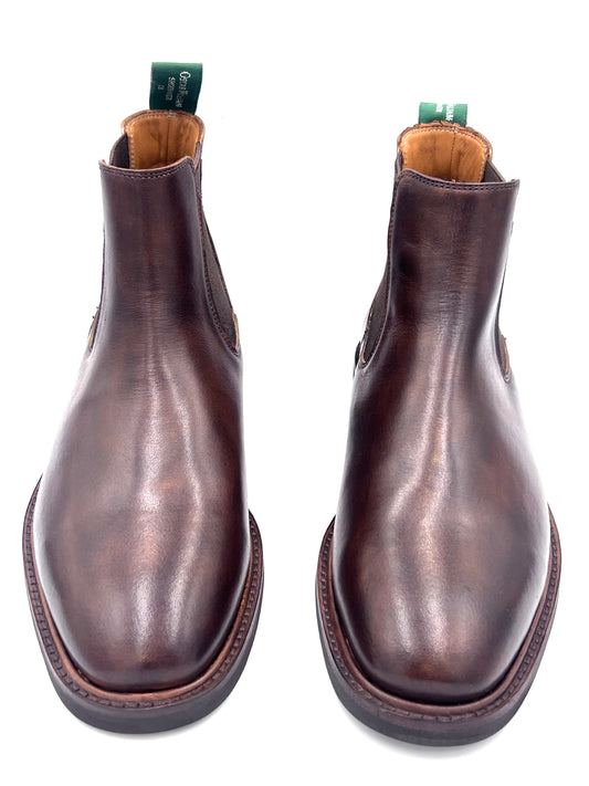 Handmade Classic Chelsea Boots – Chocolate Leather With Rubber Studded Sole