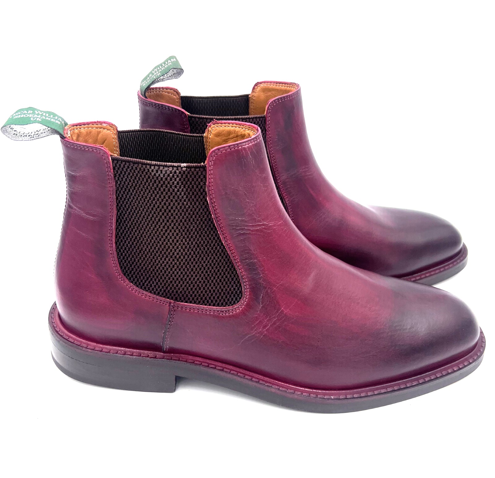 Burgundy Leather Chelsea Boots | Handmade Men's Boots