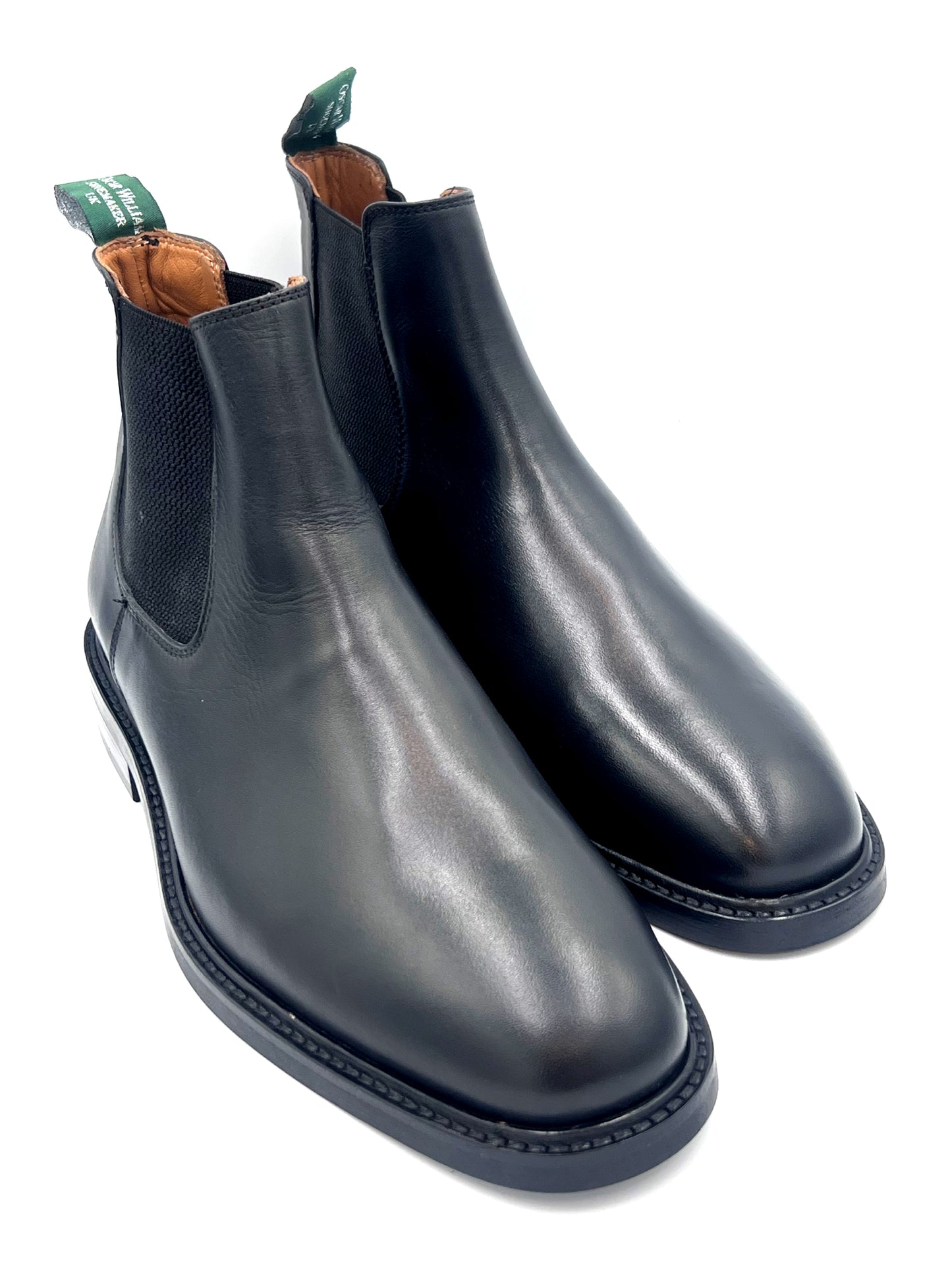 Oscar William Classic Black Chelsea Boots – Rubber Studded Sole