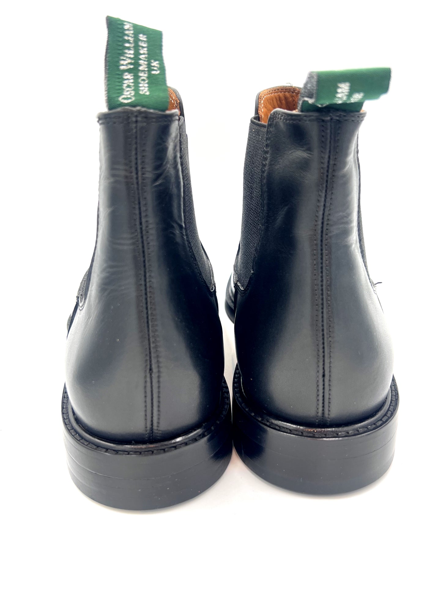 Oscar William Classic Black Chelsea Boots – Rubber Studded Sole