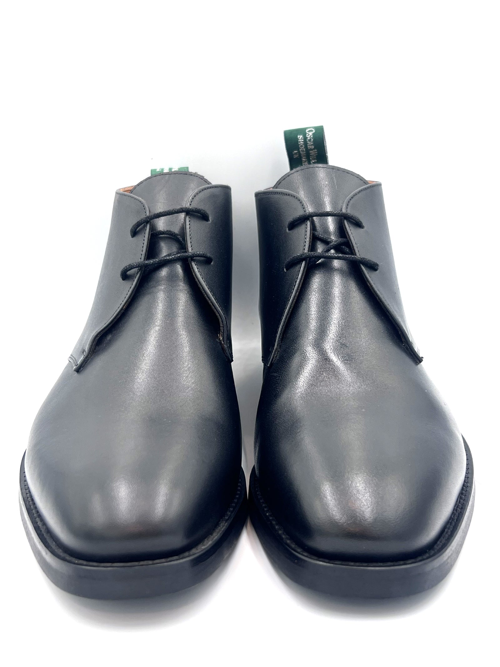 Black Leather Chukka Boots | Studded Sole Casual Boots