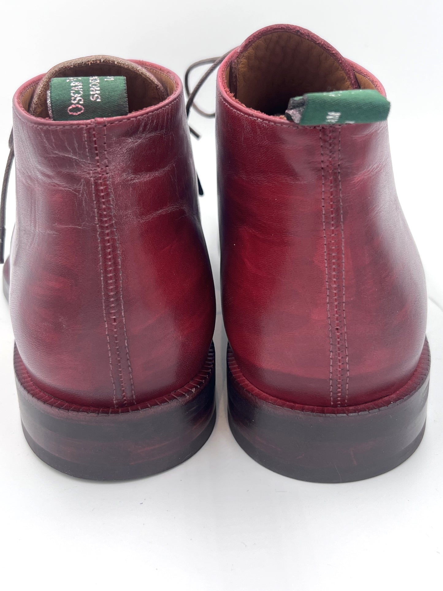 Oscar William Handcrafted Burgundy Patina Chukka Boots – London Heritage Collection