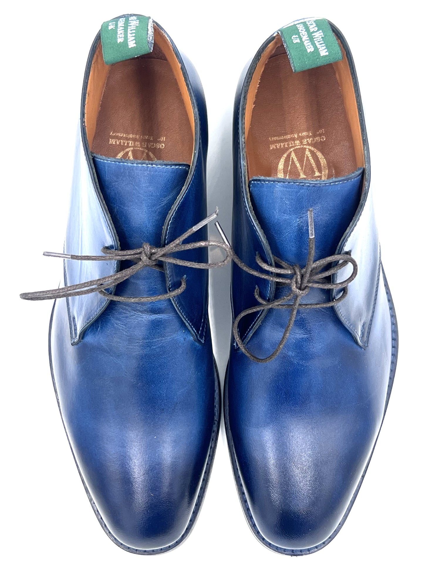 Oscar William Handcrafted Patina Chukka Boots – Studded Rubber Sole