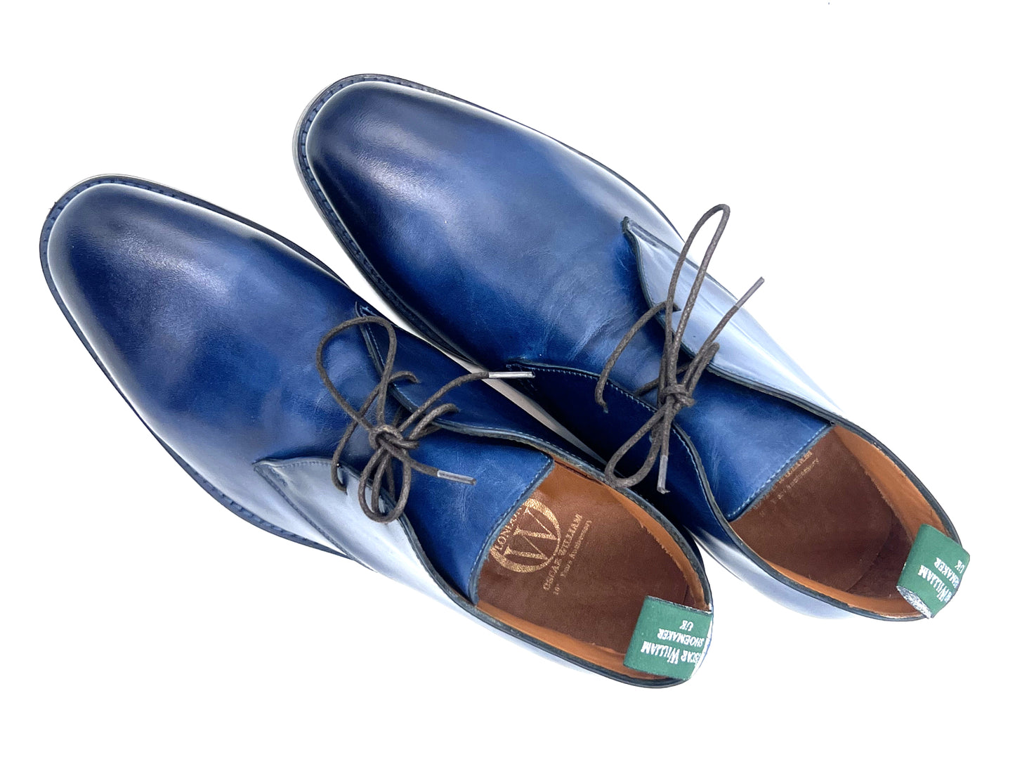 Oscar William Handcrafted Patina Chukka Boots – Studded Rubber Sole