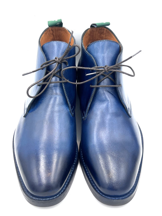 Oscar William Handcrafted Patina Chukka Boots – Studded Rubber Sole