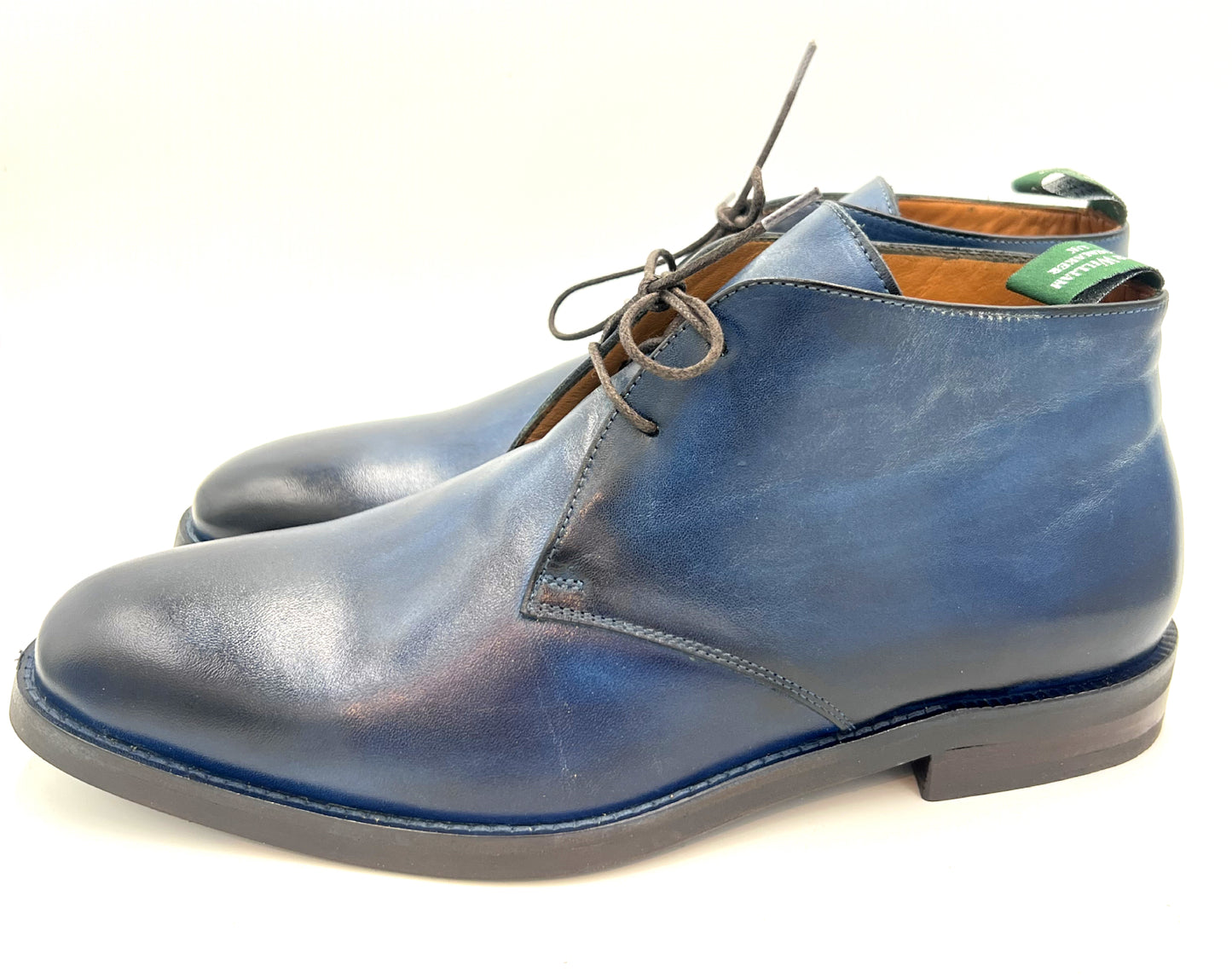 Oscar William Handcrafted Patina Chukka Boots – Studded Rubber Sole