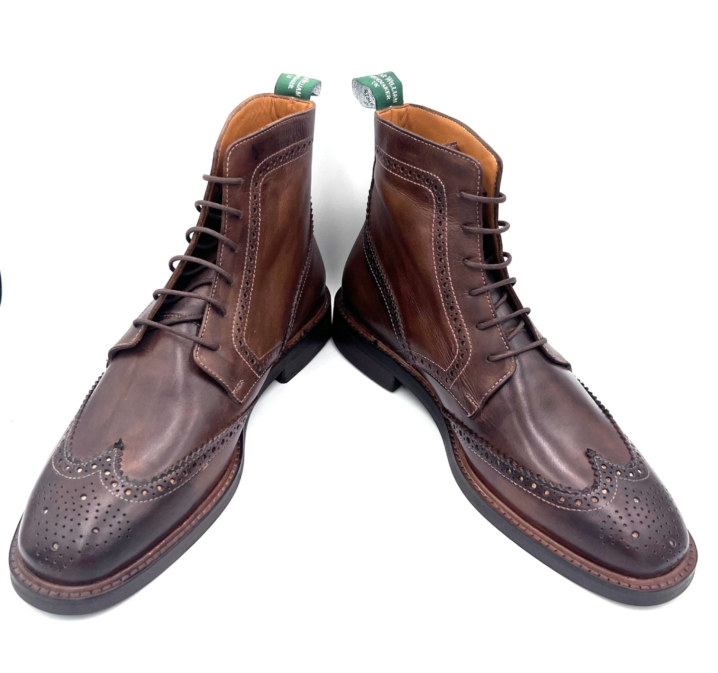 Oscar William Brogue Boots – Chocolate | Handmade with Traditional British Craftsmanship