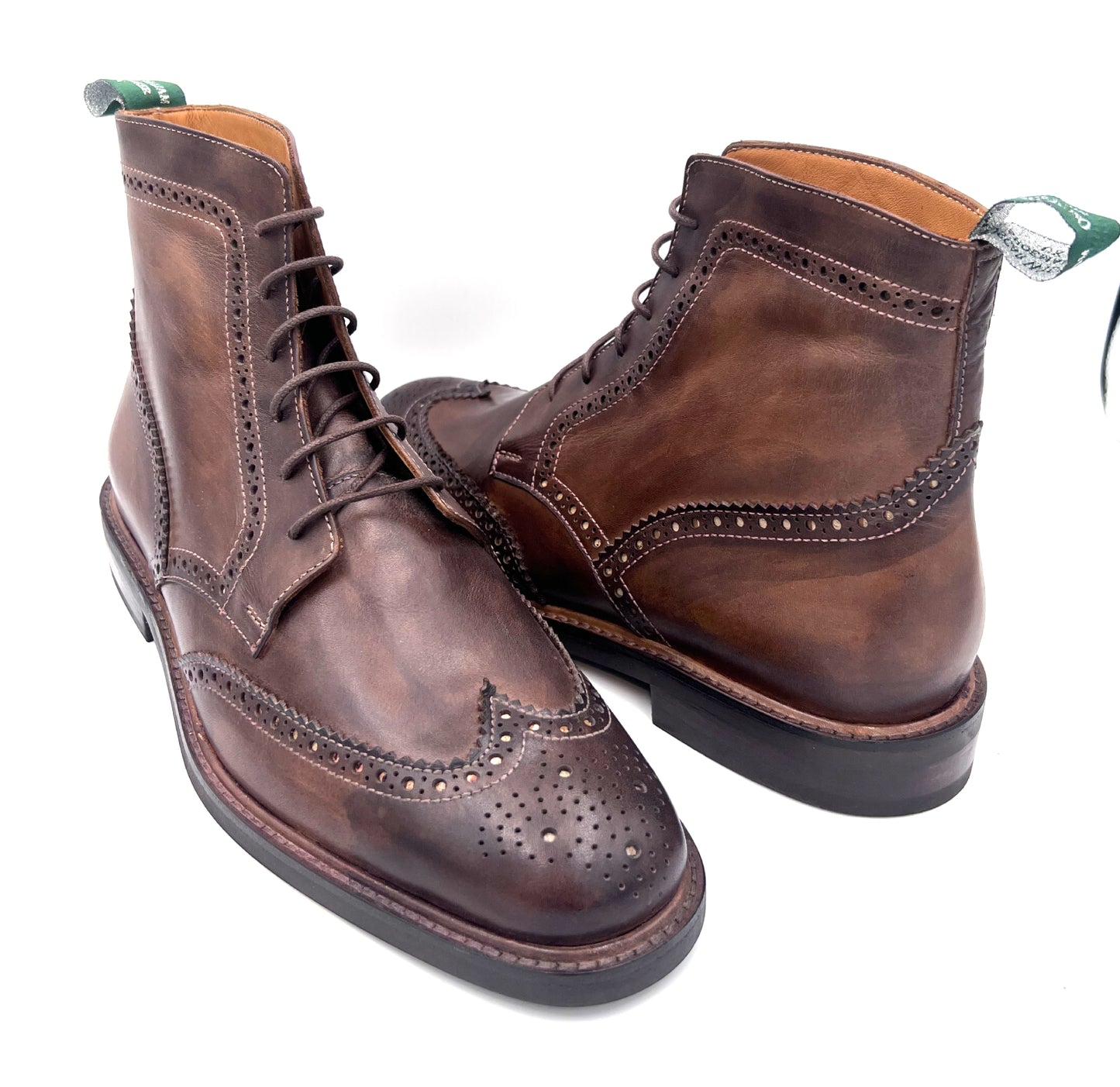 Oscar William Brogue Boots – Chocolate | Handmade with Traditional British Craftsmanship