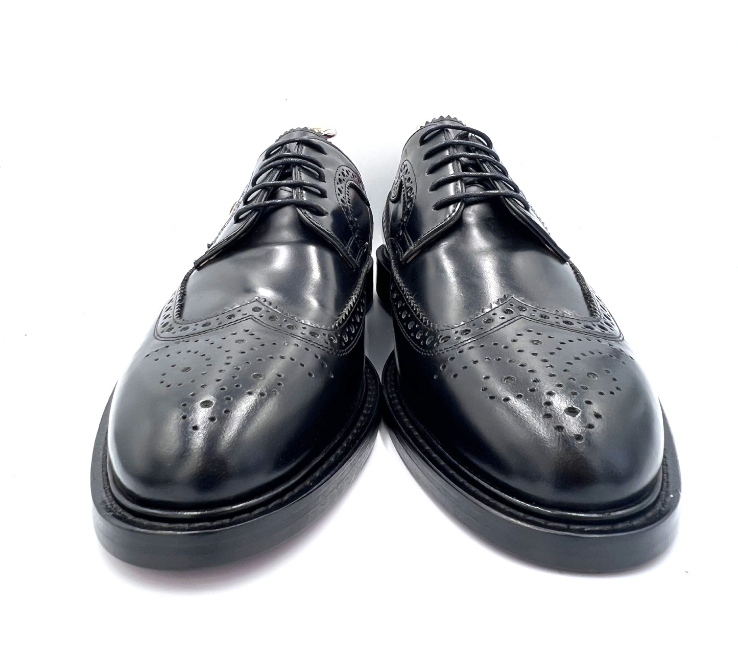 Oscar William Classic Brogue – Royal Long Wing | Black High Shine