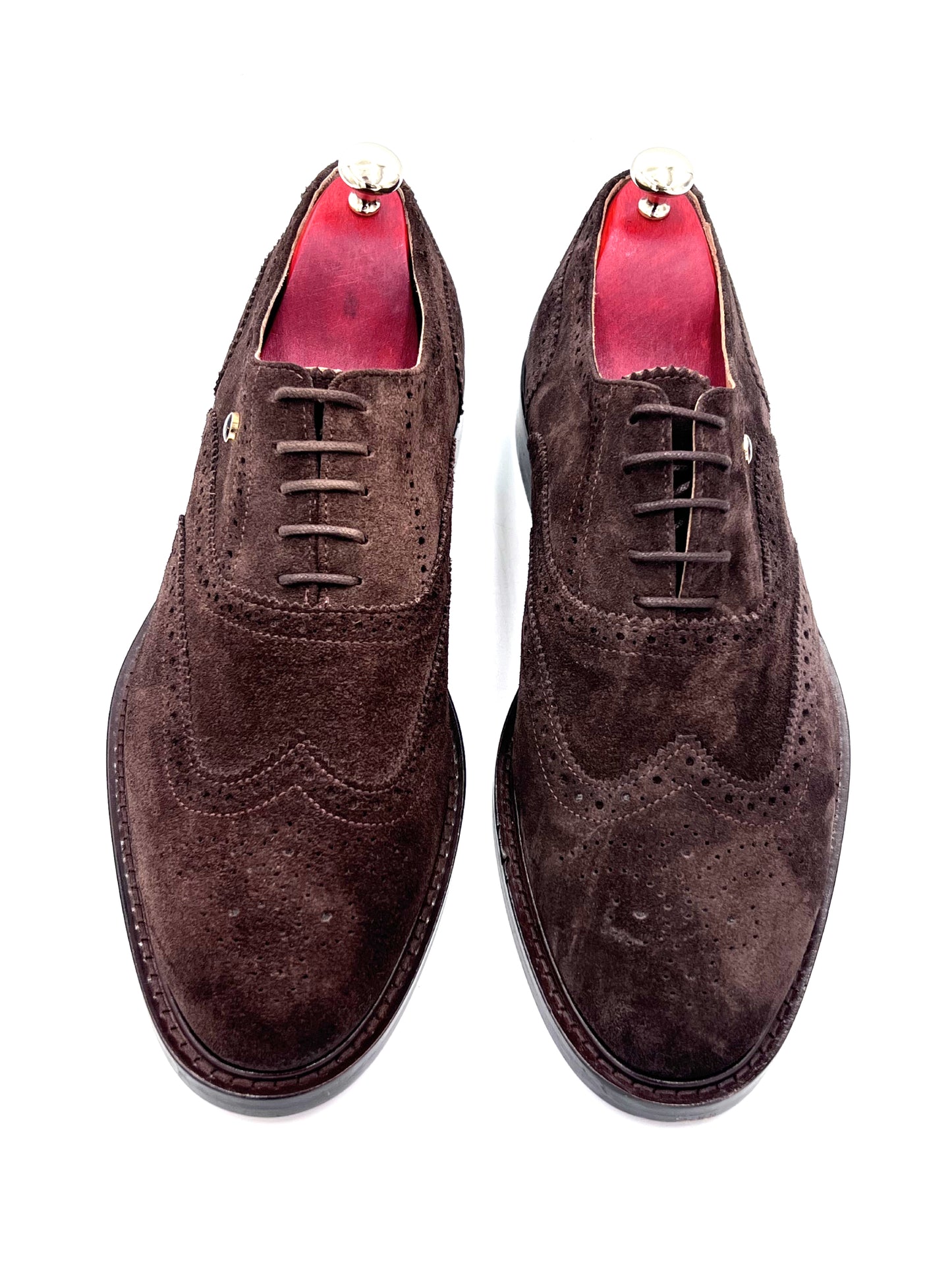 Oscar William Full Brogues – Dark Brown Suede