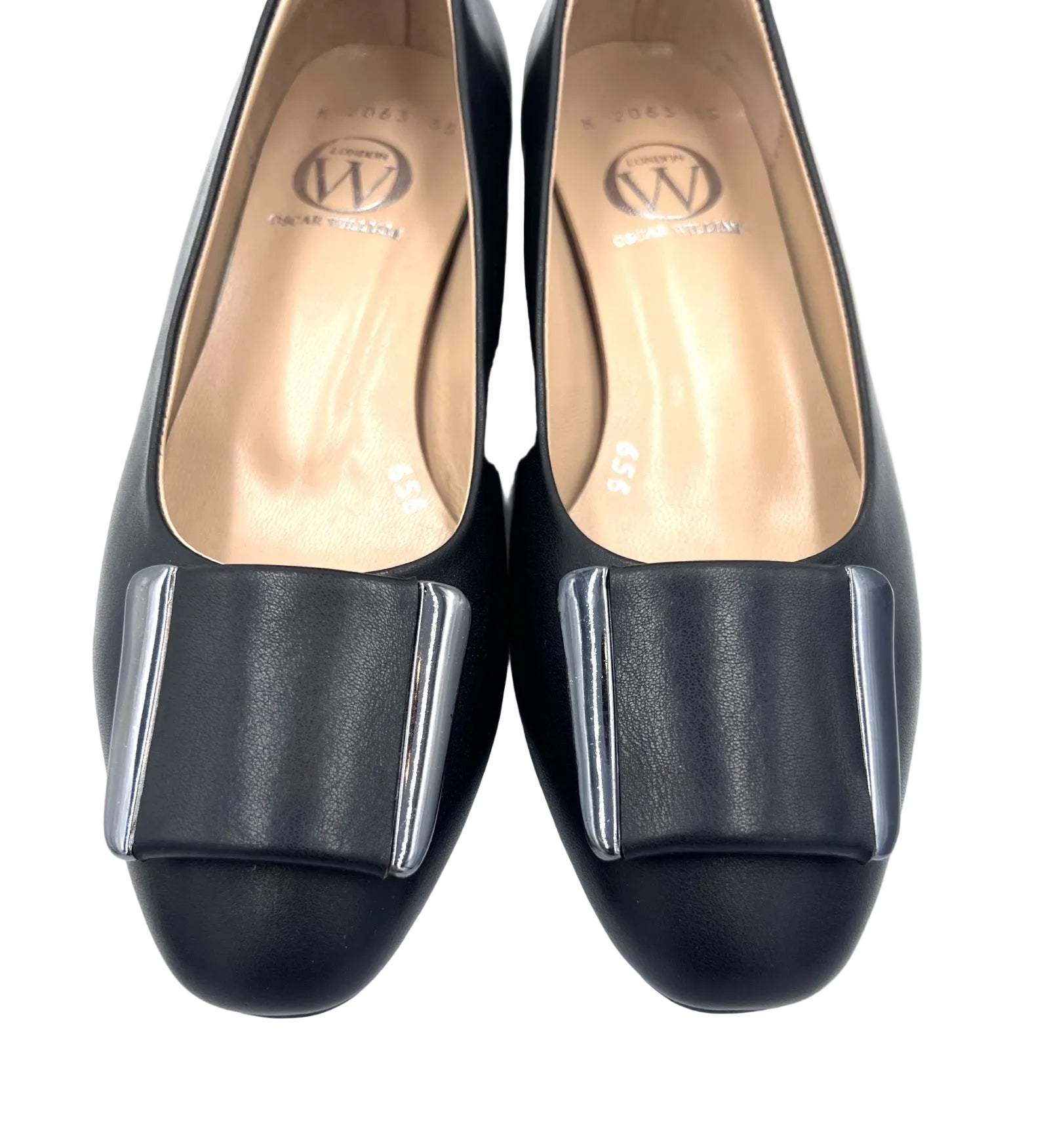 Oscar William Black Pump with Buckle | Women's Leather Shoes