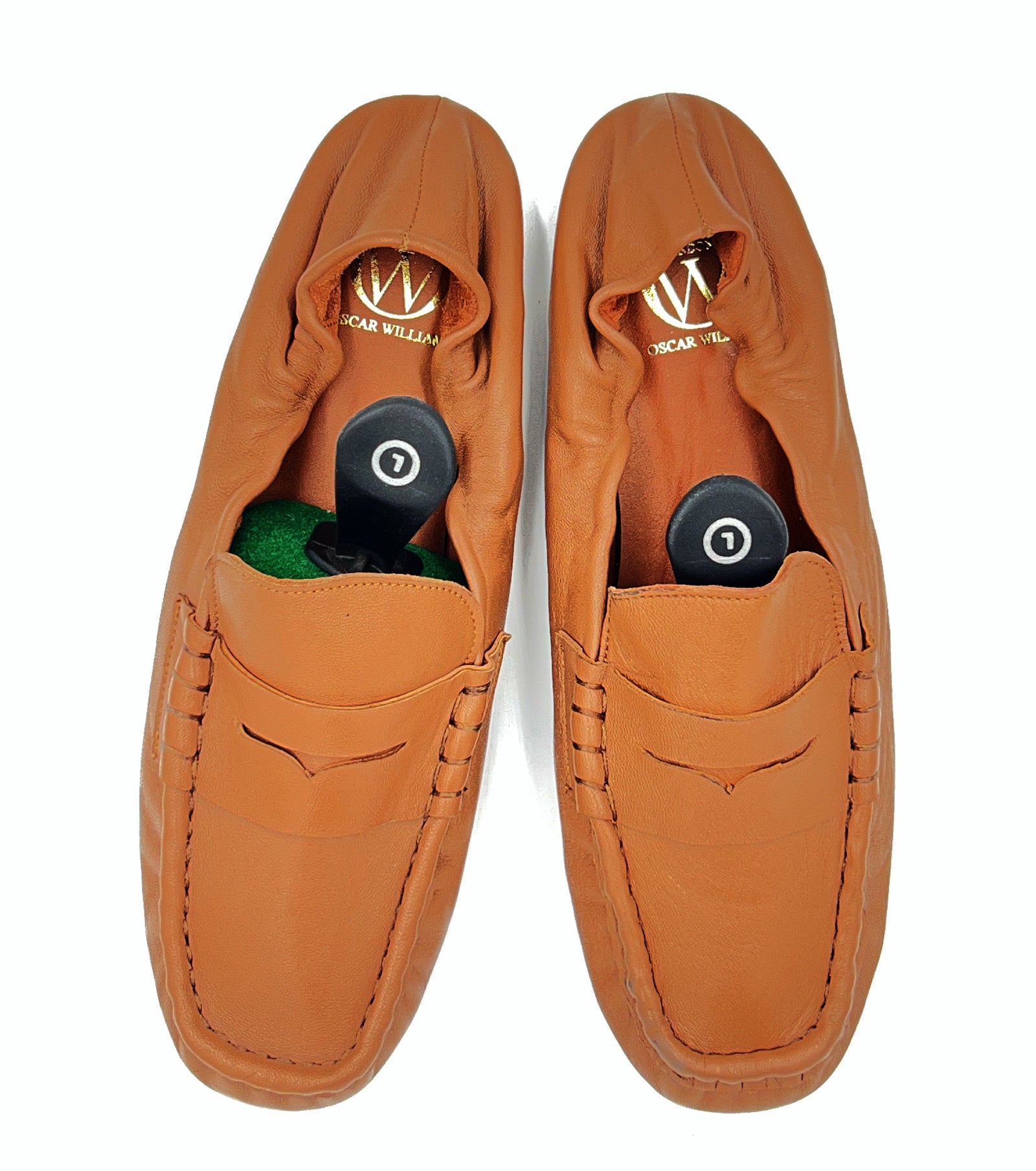 Oscar William Tan Penny Loafers – Elastic Fit