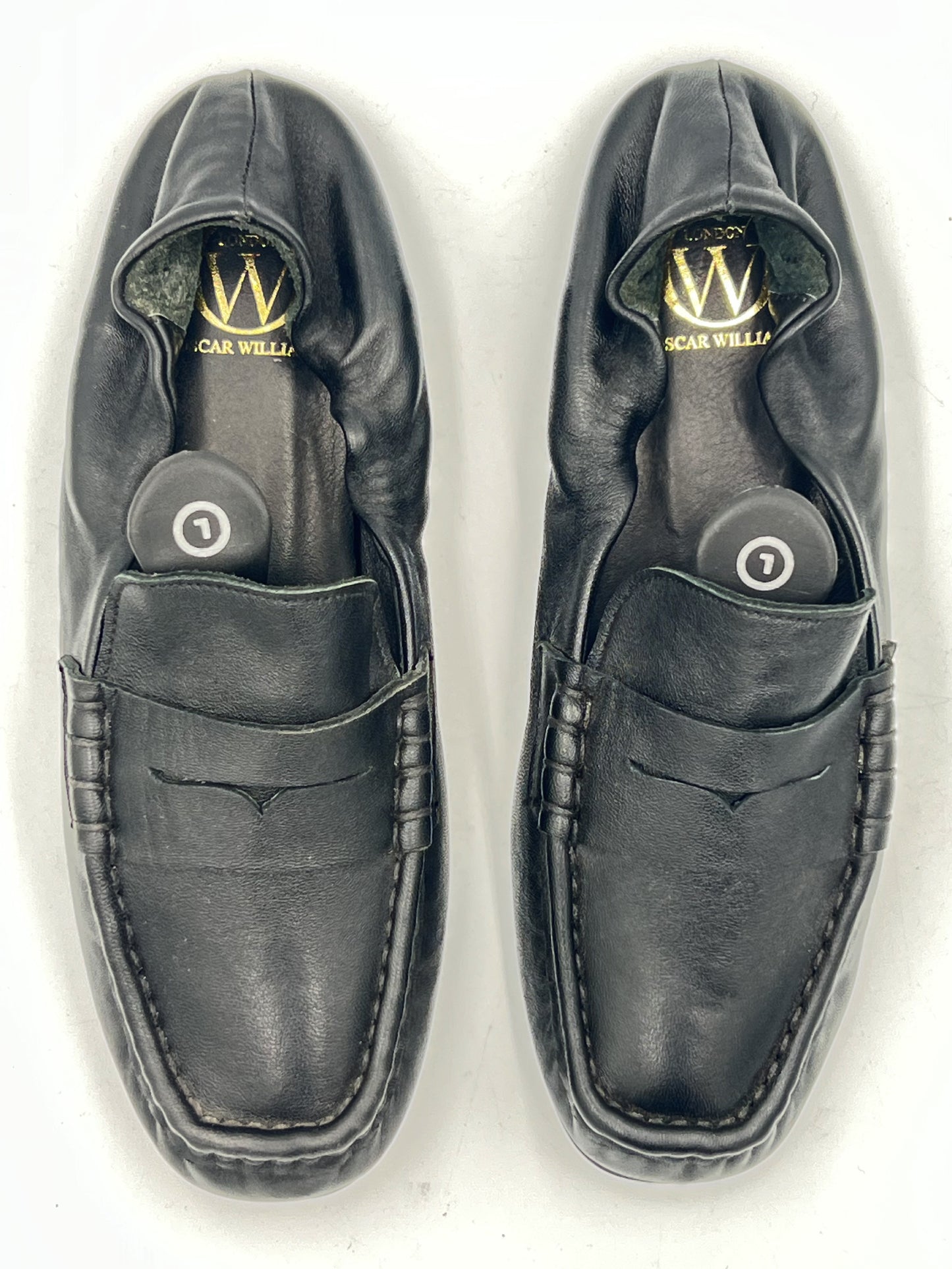 Oscar William Classic Loafers – Black Soft Leather | Elastic Fit
