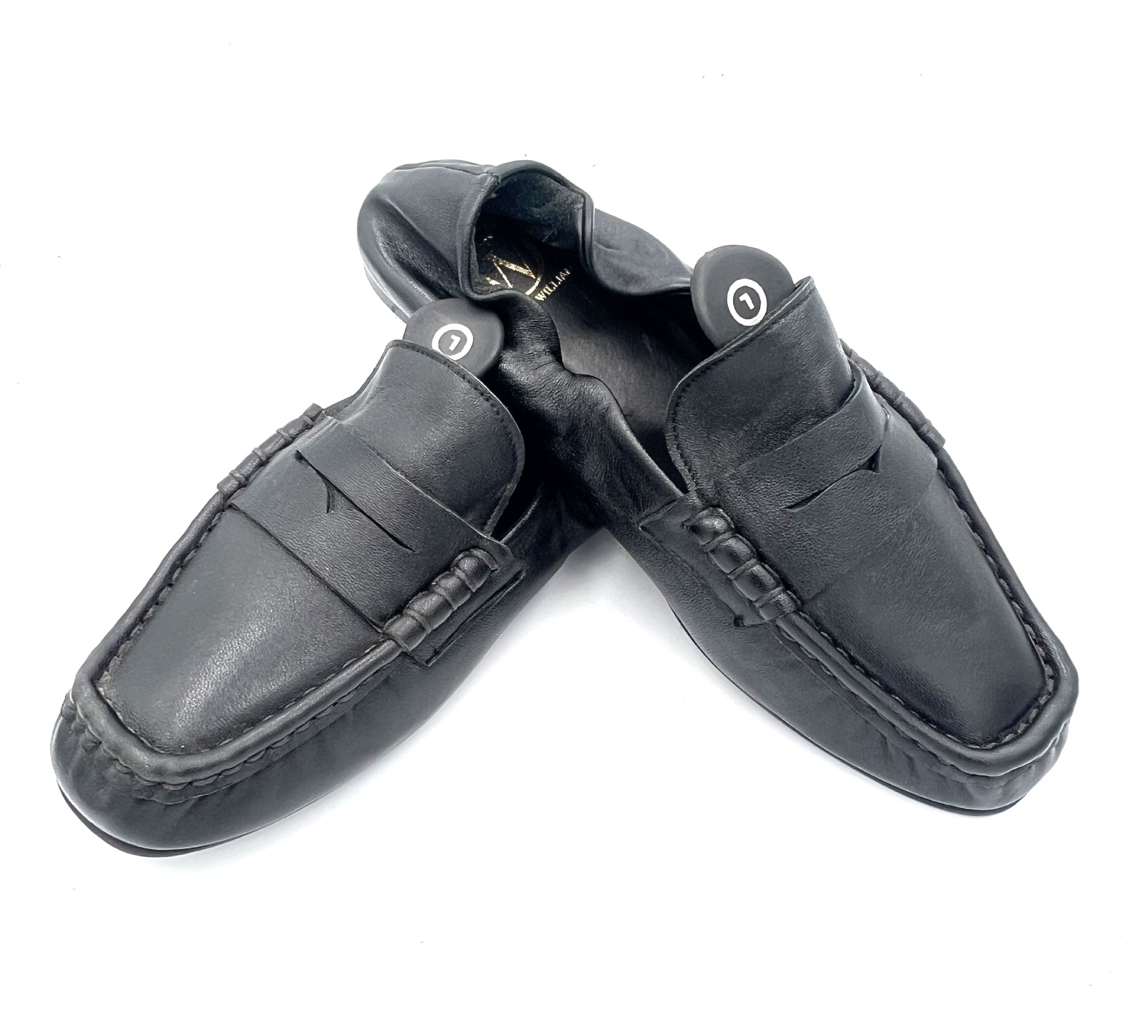 Oscar William Black Soft Leather Loafers – Elastic Fit