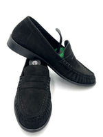 Oscar William Black Suede Penny Loafers
