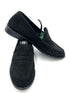 Oscar William Black Suede Penny Loafers