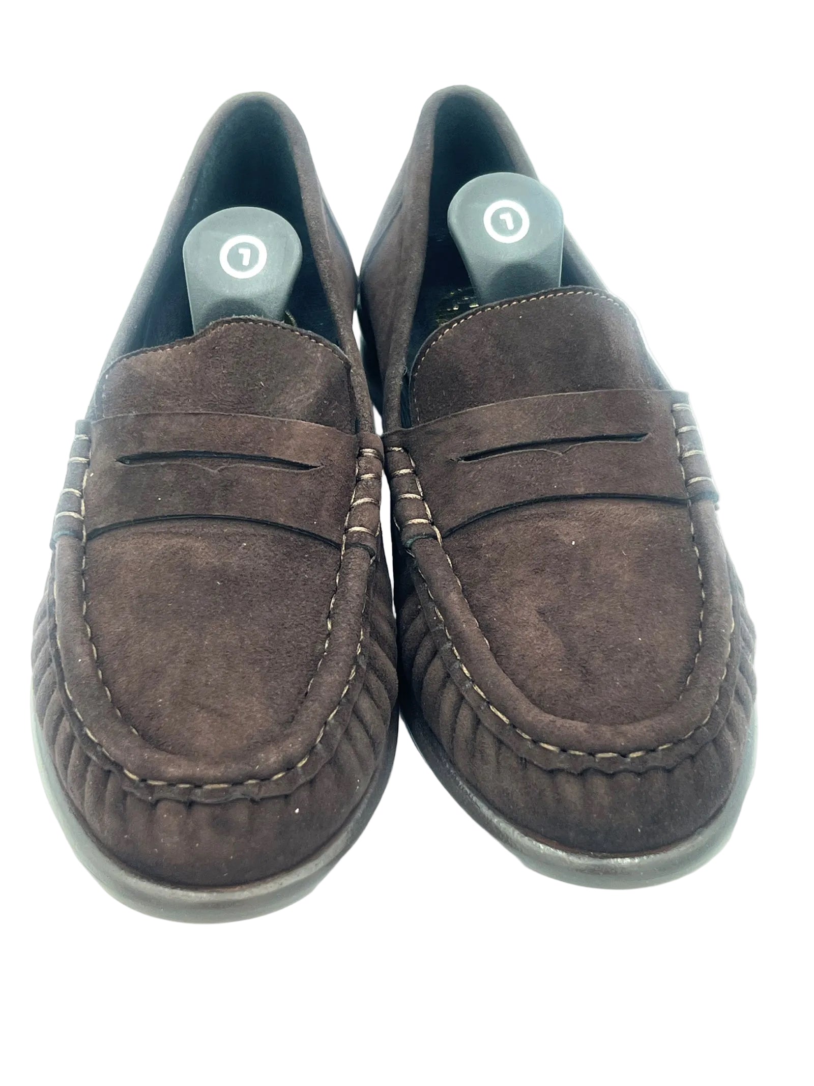 Oscar William Brown Suede Penny Loafers