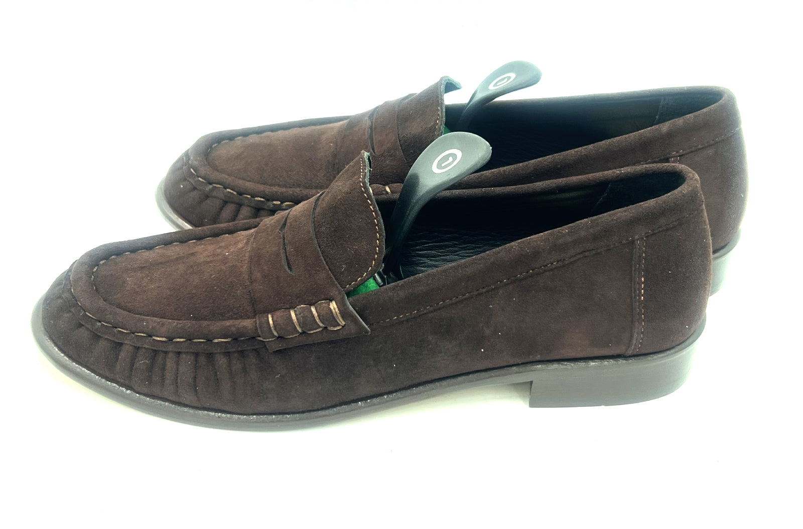 Oscar William Brown Suede Penny Loafers
