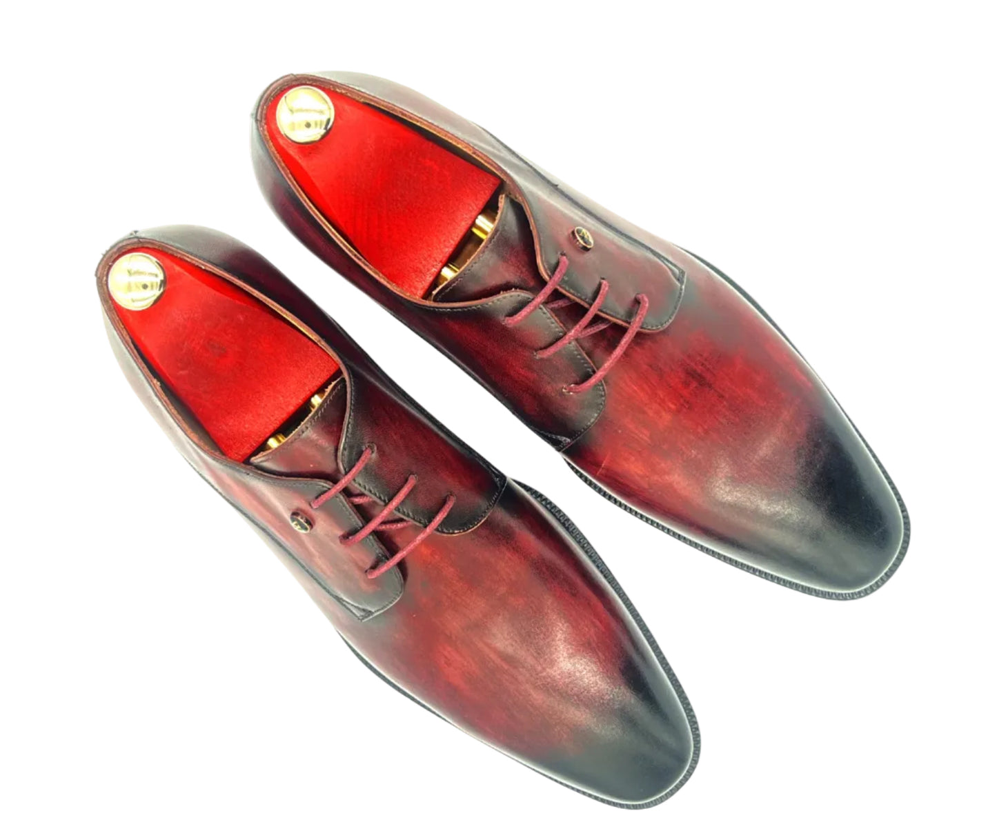 Oscar William Patina Derby – Burgundy / Black | Leather Sole