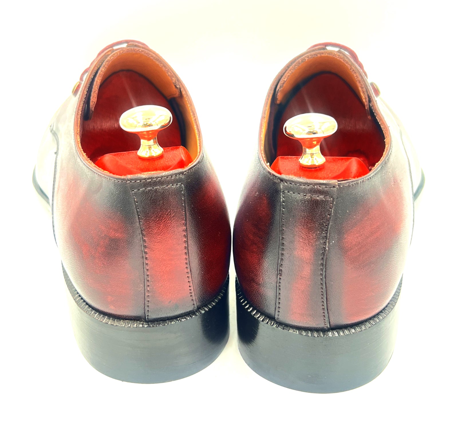 Oscar William Patina Derby – Burgundy / Black | Leather Sole