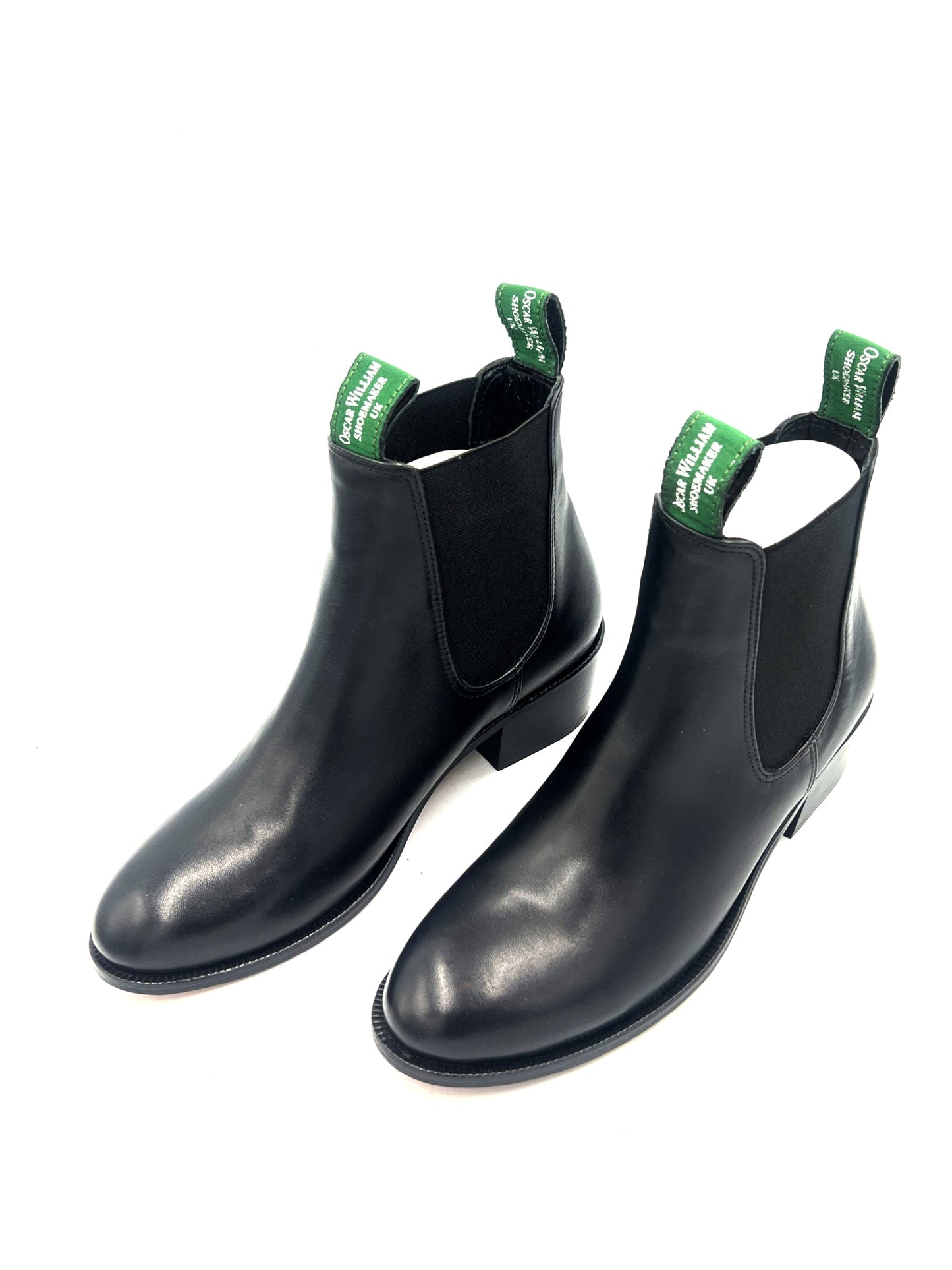 Oscar William Women’s Chelsea Boots – Black Leather | Leather Sole