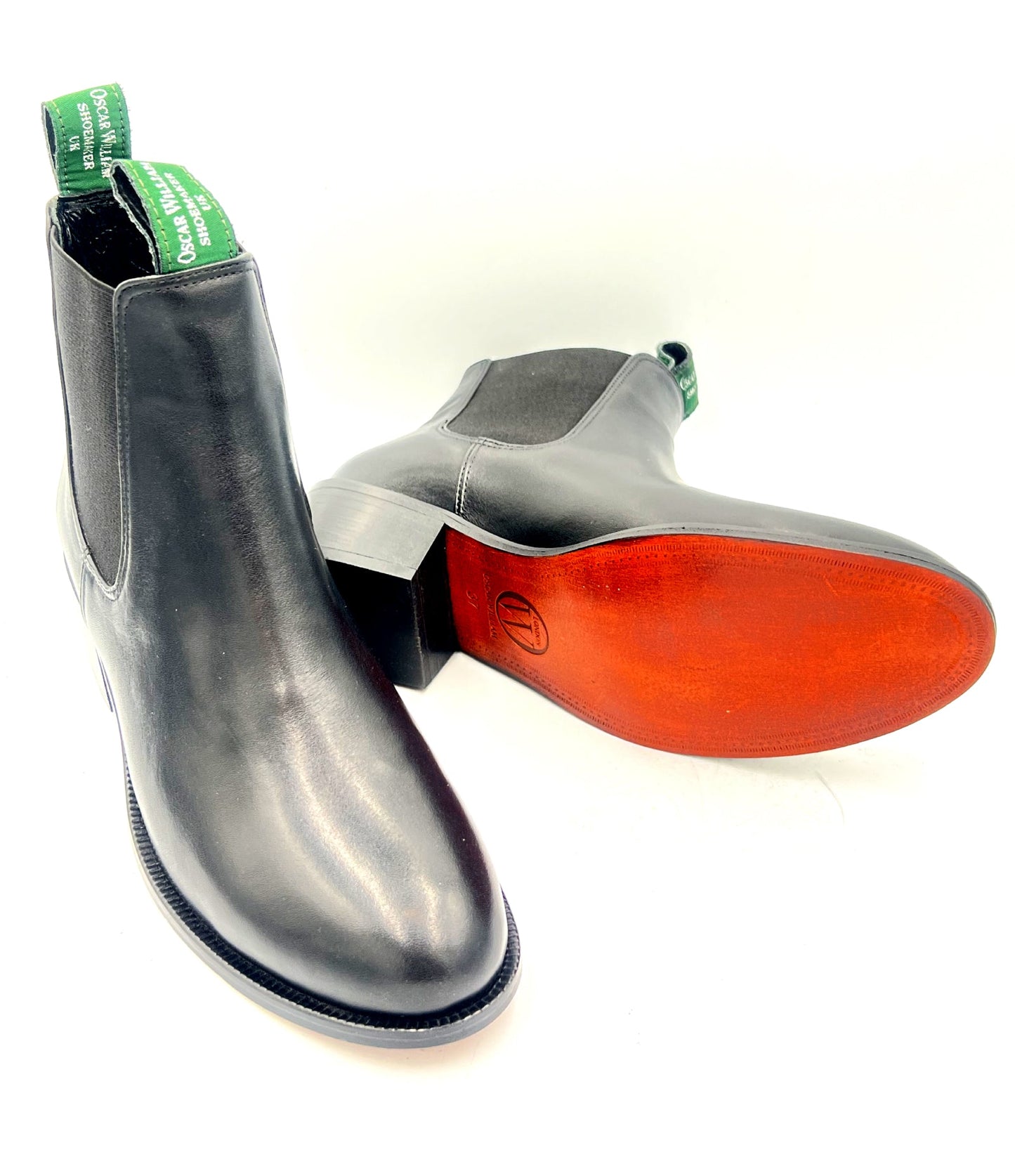 Oscar William Women’s Chelsea Boots – Black Leather | Leather Sole