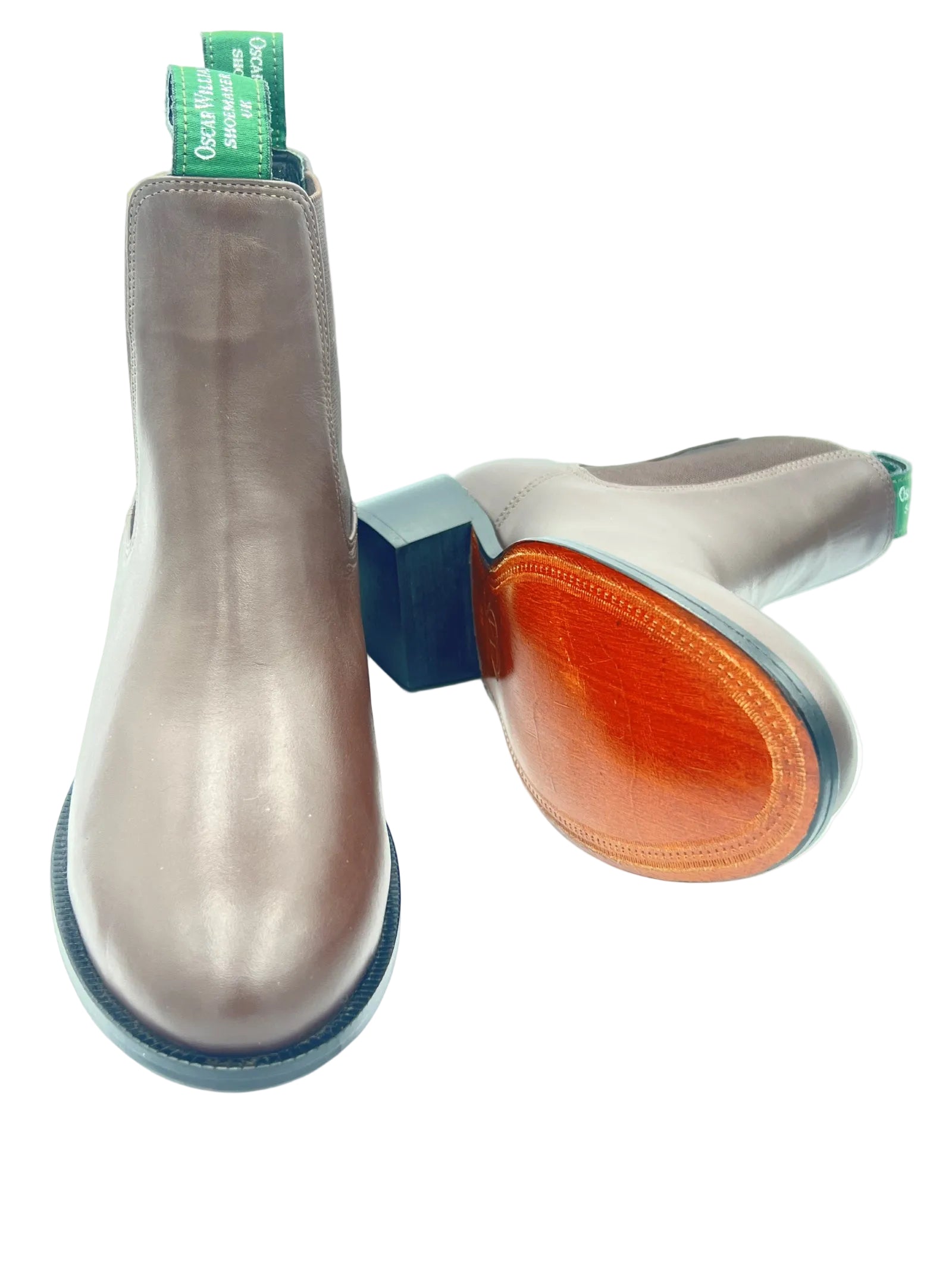 Women's Brown Leather Chelsea Boots | Leather Sole