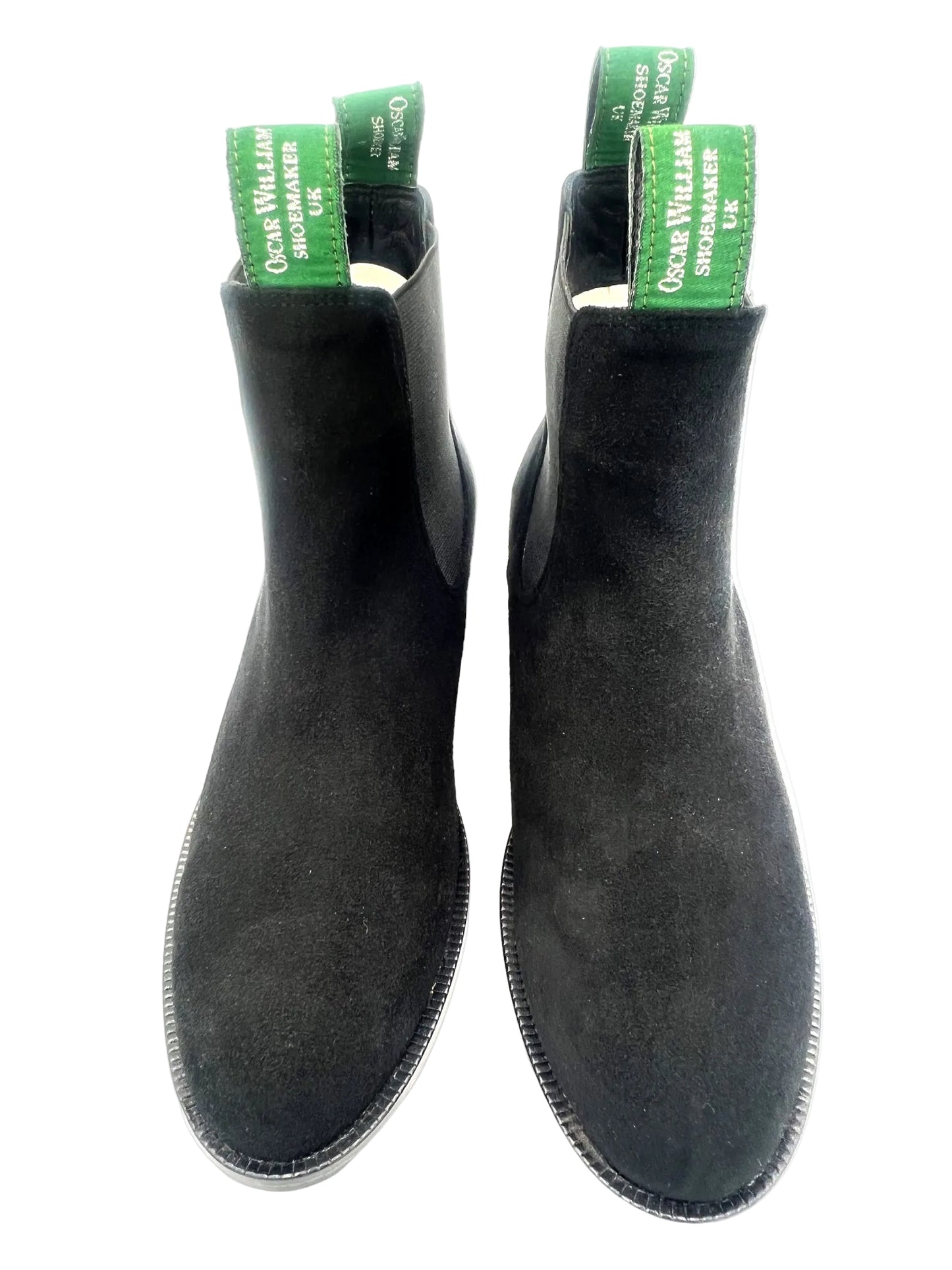 Oscar William Classic Chelsea Boots – Black Suede | Leather Sole
